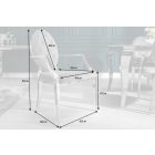 Stílusos szék Rococo II szürke kéztámlával 