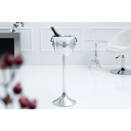 Design pezsgő hűtő Champagne 75 cm / ezüst