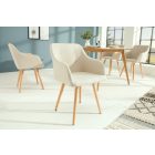 Stílusos szék Norway, krémszínű 