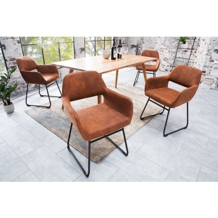 Design szék Derrick antik barna 