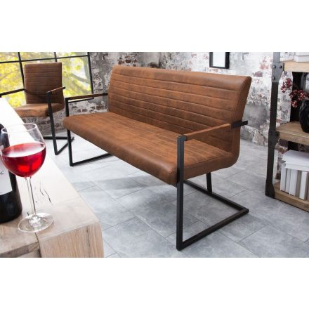 Stílusos ülőpad Maximiliano vintage barna