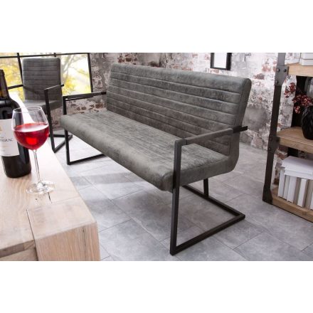 Stílusos ülőpad Maximiliano vintage szürke