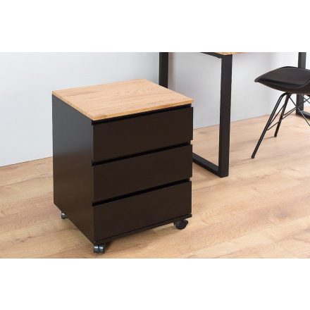 Fiókos konténer Fabian kerekeken, tölgy 