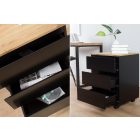 Fiókos konténer Fabian kerekeken, tölgy 