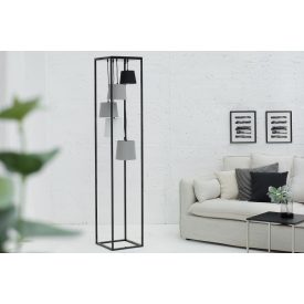 Stílusos állólámpa Shadow II fekete-szürke