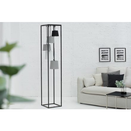 Stílusos állólámpa Shadow II fekete-szürke