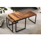 2 dohányzóasztalból álló szett Nicolette sheesham 