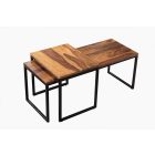 2 dohányzóasztalból álló szett Nicolette sheesham 