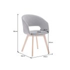 Stílusos szék Colby szürke 