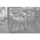 Stílusos szék Kiara barna, antik 