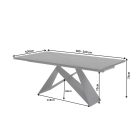 Széthúzható étkezőasztal Brock láva 180-260 cm