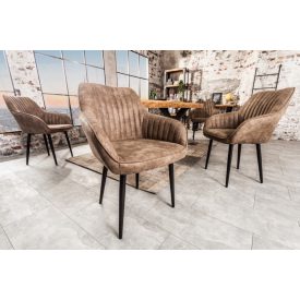 Stílusos szék Esmeralda szürkés bézs 