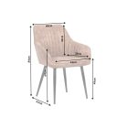 Stílusos szék Esmeralda világos barna 