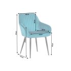 Stílusos szék Esmeralda türkizkék 