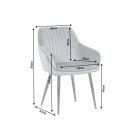 Stílusos szék Esmeralda szürke 