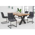 Szánkótalpas szék Gunner sötétszürke vintage