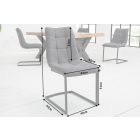 Szánkótalpas szék Gunner sötétszürke vintage