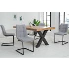 Szánkótalpas szék Gunner szürke vintage 