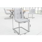 Szánkótalpas szék Gunner szürke vintage 