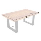 Stílusos dohányzóasztal Thunder 100 cm sheesham 