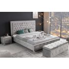 Ágy Spectacular ezüst 200 x 180cm ezüstszürke bársony