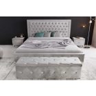 Ágy Spectacular ezüst 200 x 180cm ezüstszürke bársony