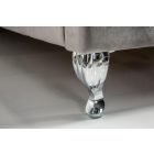 Ágy Spectacular ezüst 200 x 180cm ezüstszürke bársony