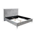 Ágy Spectacular ezüst 200 x 180cm ezüstszürke bársony