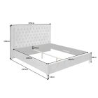 Ágy Spectacular ezüst 200 x 180cm ezüstszürke bársony