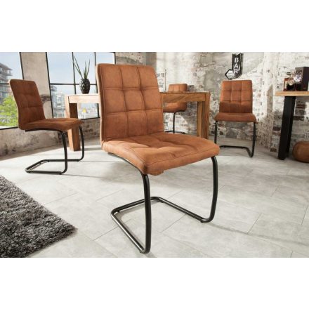 Stílusos szánkótalpas szék Modern, világos barna 