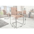 Stílusos szánkótalpas szék Modern, világos barna 