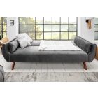 Nyitható kanapé Amiyah / 215 cm szürke bársony