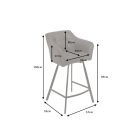 Stílusos bárszék Giuliana antik szürke