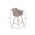 Stílusos bárszék Giuliana antik barna 