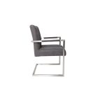 Szánkótalpas szék Boss kéztámlával vintage szürke