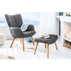 Stílusos fotel Sweden, szürke 