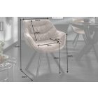 Stílusos szék Kiara szürkés barna, taupe