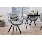 Stílusos szék Kiara szürke bársony