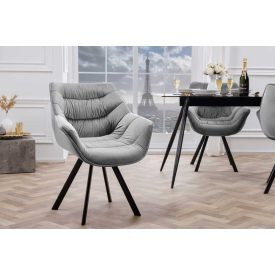 Stílusos szék Kiara szürke bársony