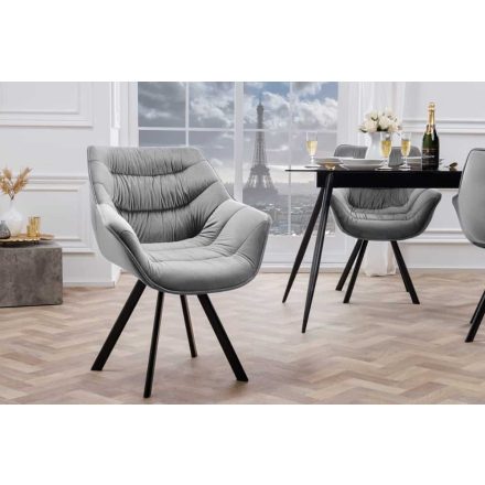 Stílusos szék Kiara szürke bársony