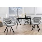 Stílusos szék Kiara szürke bársony