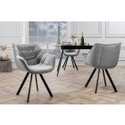 Stílusos szék Kiara szürke bársony