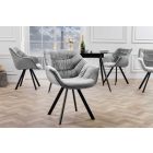 Stílusos szék Kiara szürke bársony