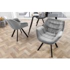 Stílusos szék Kiara szürke bársony