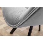 Stílusos szék Kiara szürke bársony