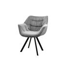 Stílusos szék Kiara szürke bársony