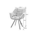 Stílusos szék Kiara szürke bársony