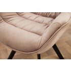 Stílusos szék Kiara szürke-bézs bársony