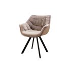 Stílusos szék Kiara szürke-bézs bársony