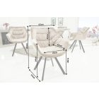 Stílusos szék Kiara szürke-bézs bársony